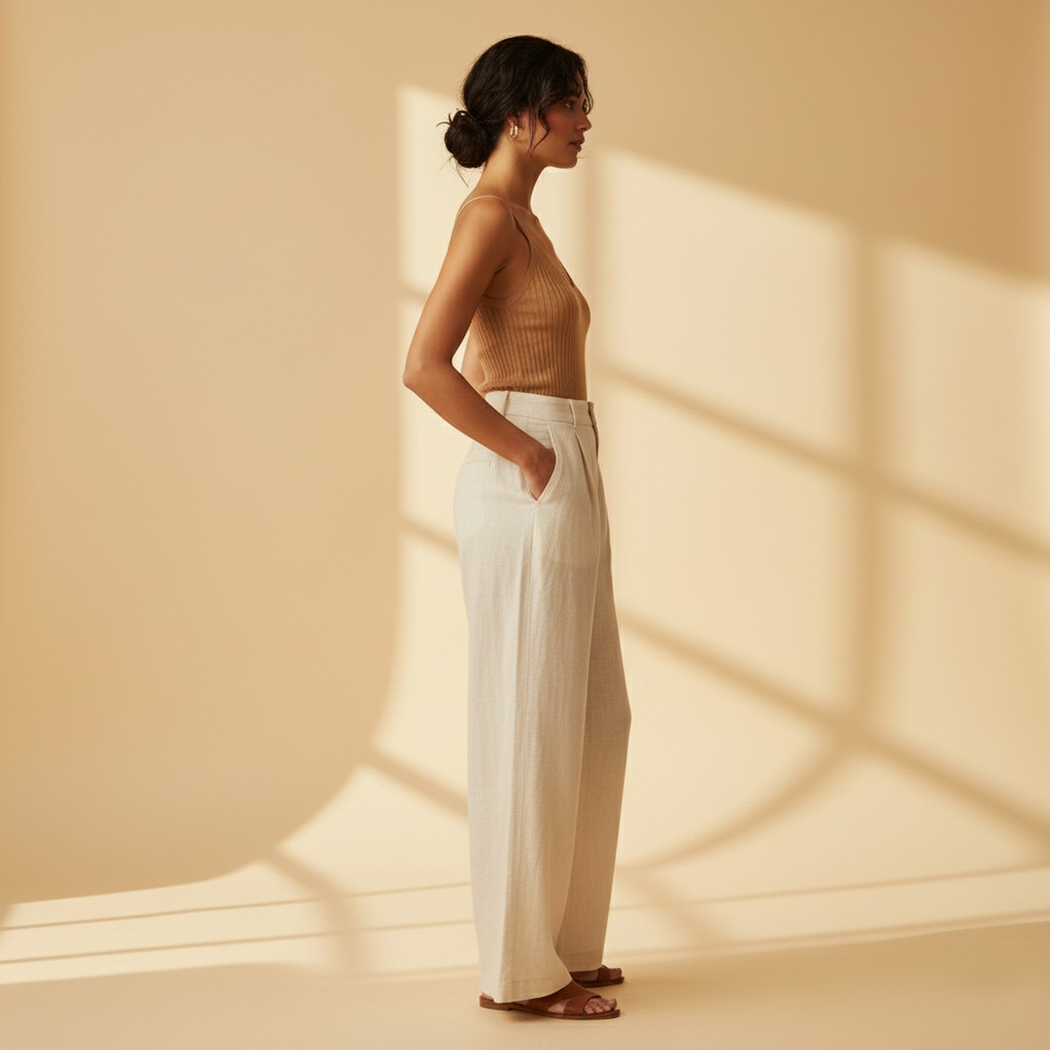 Fira Mae Arles Wide Leg Linen Pants