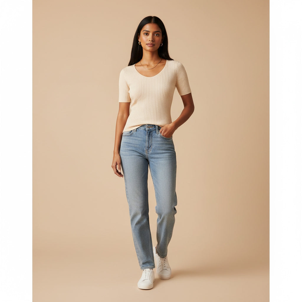 Fira Mae Lilou Ribbed Tee