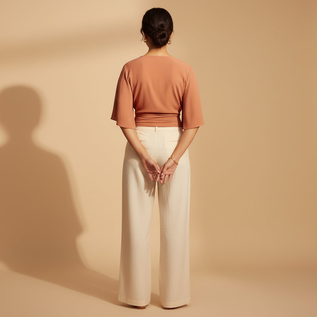 Fira Mae Cassis Wrap Top