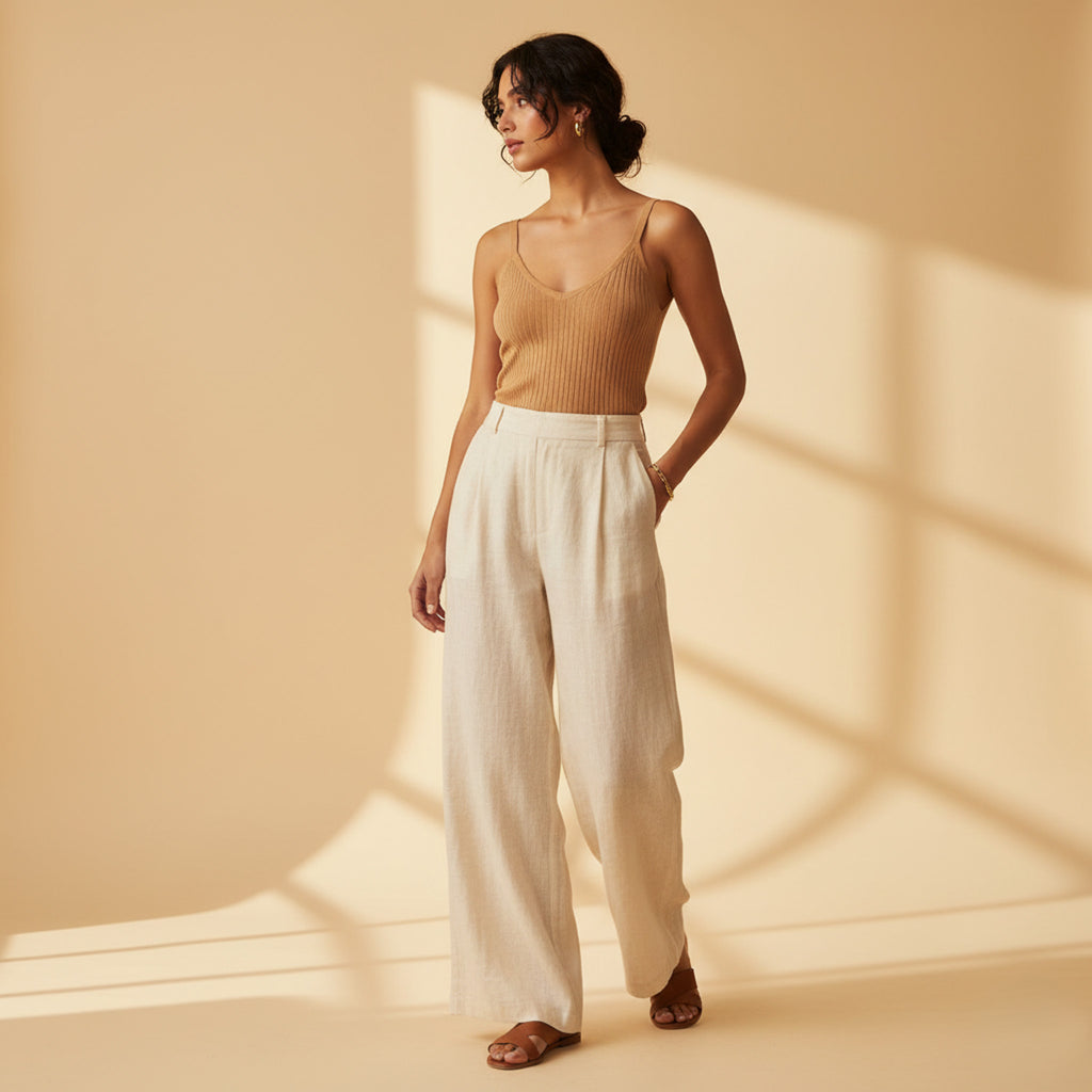 Fira Mae Arles Wide Leg Linen Pants