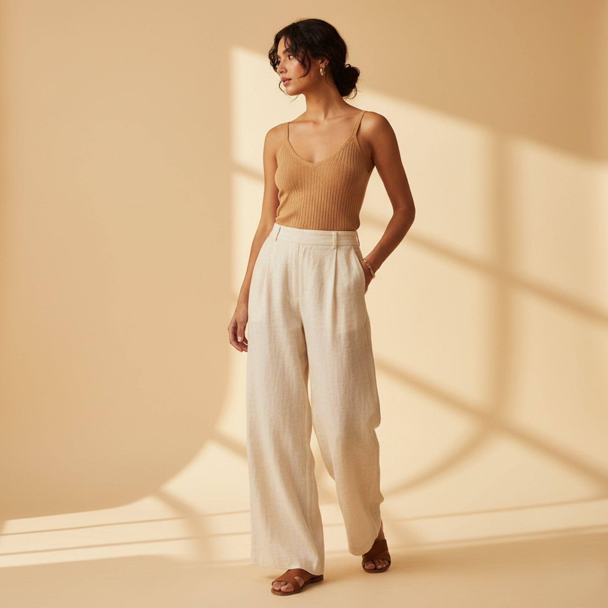 Fira Mae Arles Wide Leg Linen Pants