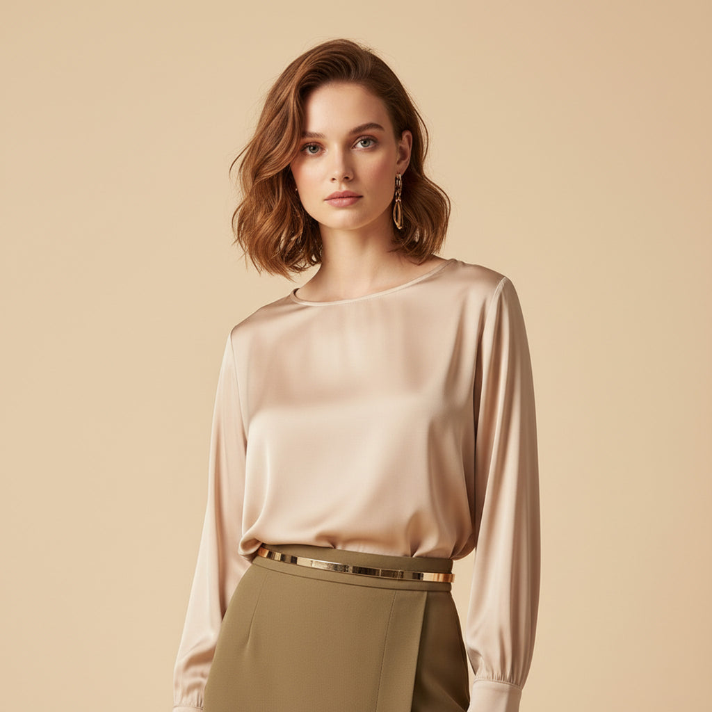 Fira Mae Lumiere Satin Blouse